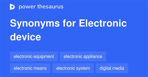 ELECTRONIC DEVICE in Thesaurus: 100+ Synonyms.